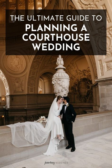 As more couples shift away from the idea of planning a full-blown wedding with hundreds of guests, we’re seeing more and more courthouse weddings. This ultimate guide will help you plan a memorable courthouse wedding and answer any questions you may have. | Image by Flora Gibson Courthouse Wedding Alternative, Courthouse Wedding Style, How To Plan A Courthouse Wedding, Riverside Courthouse Wedding, After Courthouse Wedding Ideas, Planning Courthouse Wedding, Reception After Courthouse Wedding, Courthouse Wedding Planning, Planning A Courthouse Wedding