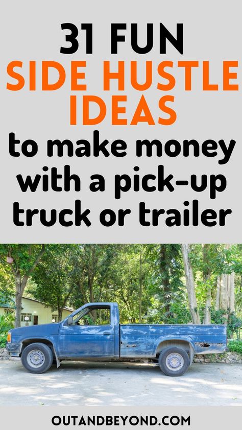 Side Hustles For Men, Work Truck Ideas, Business Ideas For Men, Side Hustle Ideas For Men, Make Side Money, Get Paid Online, Side Hustle Passive Income, Easy Online Jobs, Ideas To Make Money