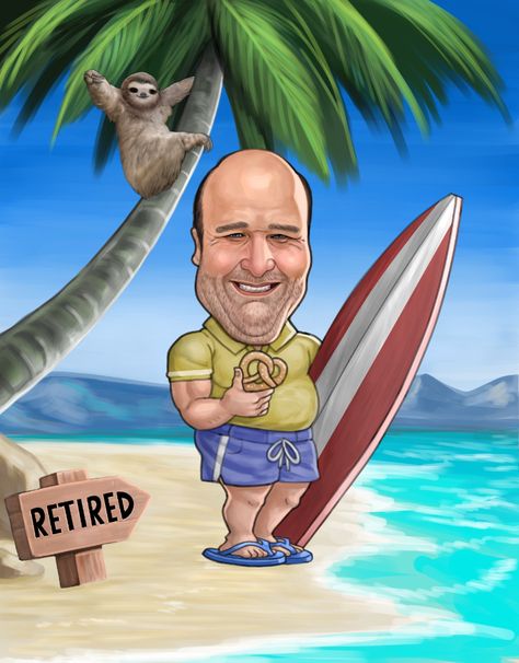 #surfing #over60 #ageisjustanumber  A gray-haired man in his 60s rides a wave on his surfboard, smiling and laughing as he catches the perfect , #Old_Bald_Man #Caricature_Online #Bald_Man #Caricature_Artist Caricature Examples, Caricature Online, Caricature Gifts, Funny Cartoon Characters, Caricature Sketch, Caricature From Photo, Bald Man, Caricature Artist, Caricature Drawing