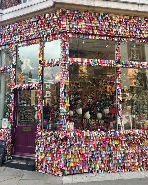 Haberdashery Shop, Central London, Shop Display, Ribbon, Around The Worlds, Christmas