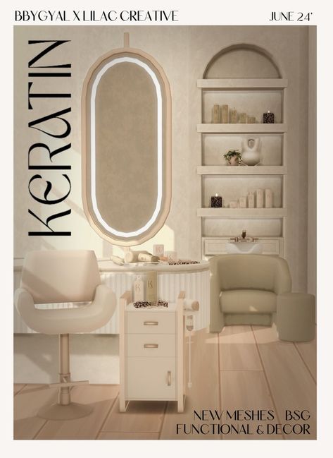 LC x BBYGYAL123 - KERATIN Collection (Early Access until July 1, 2024) | Patreon Tumblr, Sims 4 Furniture Aesthetic, Sims 4 Cc Beige Furniture, Sims 4 Beauty Cc, Sims 4 Rich Cc Furniture, Sims 4 Building Cc, Sim4 Furniture, Sims Bathroom, Sims 4 Bathroom