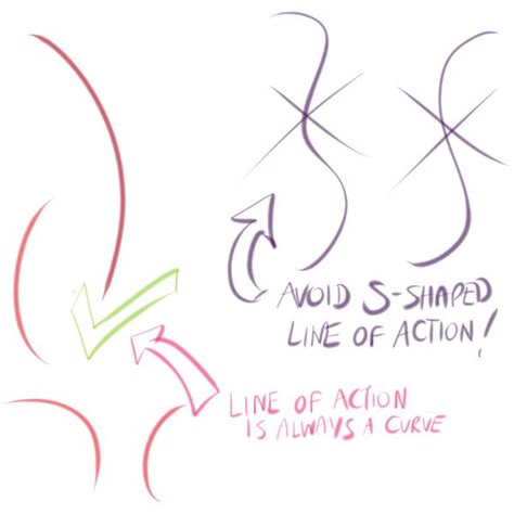 Quick Tip: The Line of Action, Make Your Character Poses More Dynamic! - Envato Tuts+ Design & Illustration Tutorial Make Your Character, Line Of Action, Illustration Tutorial, Gesture Drawing, Anatomy Drawing, Poses References, Character Poses, Your Character, Anatomy Reference