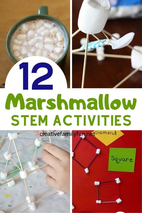 Marshmallow STEM Activities - Creative Family Fun Tent Stem Challenge, Toothpick Marshmallow Challenge, Sink The Marshmallow Challenge, Marshmallow Stem, Marshmallow Stem Activities, Marshmallow Stem Challenge, Marshmallow Toothpick Stem Challenge, Marshmallow House, Marshmallow Activities For Kids