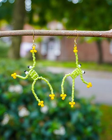 🌿✨ Add a playful touch to your look with these beaded frog earrings! Handcrafted in vibrant forest green and lime green, they’re perfect for nature lovers. 🐸💚 #handmade #smallbusiness #smallbusinessowner #beadedearrings #beadedjewelry #handmadejewelry #supportlocal #smallbusinessuk #handmadewithlove #channilondon Beaded Frog, Frog Earrings, Small Business Uk, Nature Lovers, Nature Lover, Forest Green, Beaded Earrings, Lime Green, Beaded Jewelry