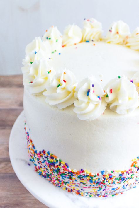 Funfetti Cookie Dough, Cookie Dough Filling, Cookie Dough Cake, Funfetti Cookies, Torte Cupcake, Gateaux Cake, Funfetti Cake, Simple Birthday Cake, Savoury Cake