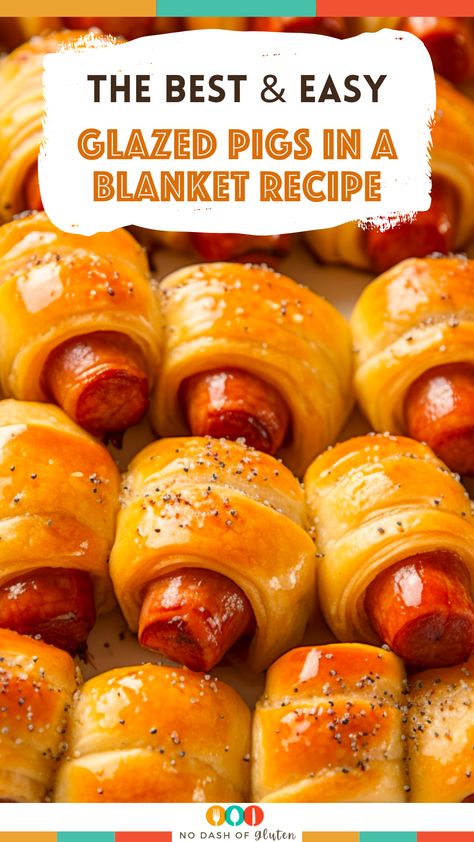 Discover the ultimate appetizer: Glazed Pigs in a Blanket! Buttery crescent rolls paired with a sweet-tangy glaze that's irresistible. Perfect for gatherings or a cozy night in. Dive into the recipe now and elevate your appetizer game! Pig In Blanket Recipe, Piggies In A Blanket Crescent Rolls, Pigs In A Pretzel Blanket, Cocktail Wieners In Crescent Rolls, Turkey Pigs In A Blanket, Weenies In Crescent Rolls, Conecuh Sausage Pigs In A Blanket, Pigs In Blankets Christmas, Fancy Pigs In A Blanket Recipe