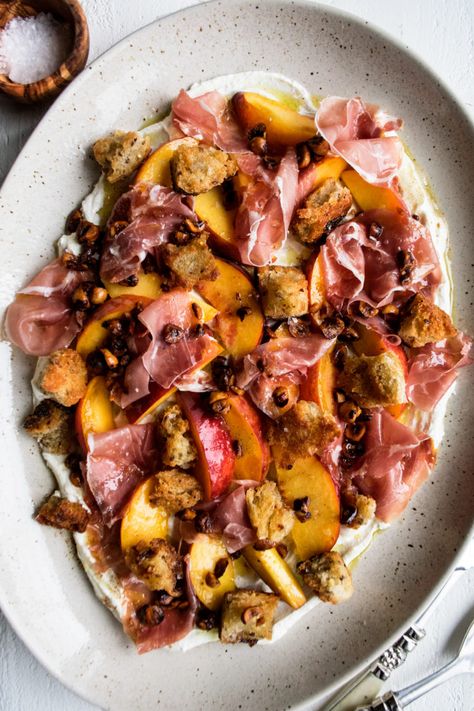 Peach Prosciutto, Italian Summer Recipes, Prosciutto Recipes, Ricotta Toast, Most Popular Recipes, Croutons, Ricotta Cheese, Popular Recipes, Yummy Appetizers