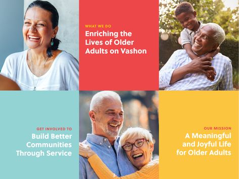 Vashon Senior Center Brand Identity by The Artful Union on Dribbble Senior Health Care, Business Card Logo Design, Senior Center, Powerpoint Design Templates, Corporate Photography, Senior Health, Aging In Place, Senior Care, Web Design Agency