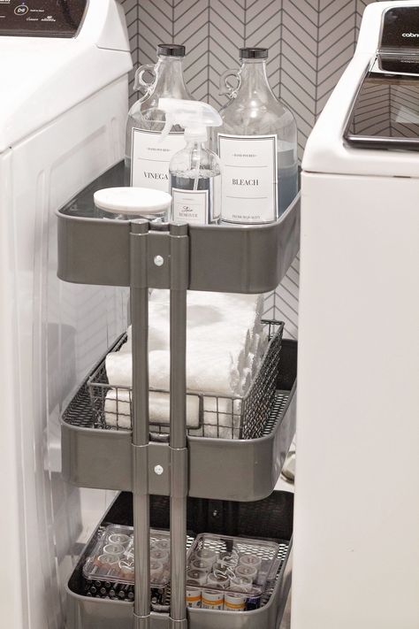 Home Decor Laundry Room Ideas and Essentials - Laundry Room Decor Apartment Laundry, Laundry Labels, Laundry Room Closet, Laundry Room Renovation, Laundry Room Cabinets, Ikea Furniture Hacks, Laundry Decor, Small Laundry Rooms, Small Laundry Room