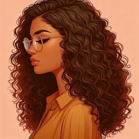 Curly Hair Cartoon, Best Love Pics, Relatable Comics, A Cartoon Character, Hair Illustration, Natural Hair Art, Girl With Brown Hair, Comic Style Art, Photo To Cartoon