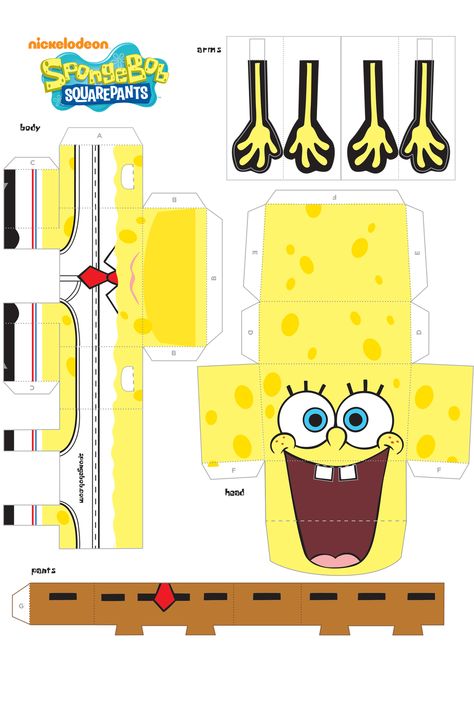 Spongebob Activities For Kids, Spongebob Crafts For Kids, Cut Out Crafts For Kids, Spongebob Decorations Diy, Spongebob Diy, Diy Spongebob, Spongebob Crafts, Spongebob Theme, Spongebob Party