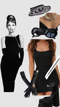 1920s Audrey Hepburn, Grace Kelly Halloween Costume, Coco Chanel Halloween Costume, Audrey Hepburn And Marilyn Monroe Halloween Costume, Diy Audrey Hepburn Costume, Halloween Costume Audrey Hepburn, Film Character Costumes Female, Celeb Halloween Costumes Ideas, Audry Hepburn Costume