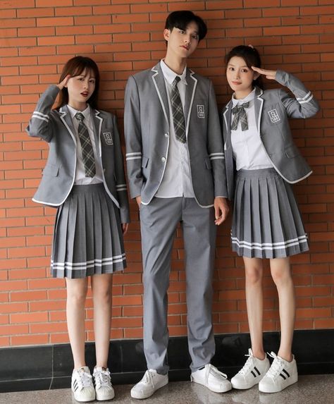 High School Uniform, School Uniform Kids, Outfit Korean Style, School Uniform Fashion, School Uniform Outfits, Class Outfit, University Outfit, Boys School Uniform, School Dresses