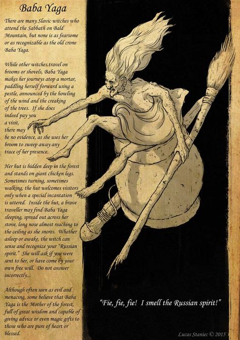 Magical Creatures Mythology, Mystical Creatures Mythology, Baba Jaga, Myths & Monsters, Slavic Mythology, Slavic Folklore, Mythical Monsters, World Mythology, Legends And Myths