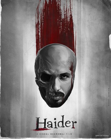 Haider (2014) - Vishal Bhardwaj Haider Movie, Hamlet Shakespeare, Vishal Bhardwaj, Minimal Posters, Poster Edit, Film Poster Design, Shahid Kapoor, Pin Pics, Minimal Poster