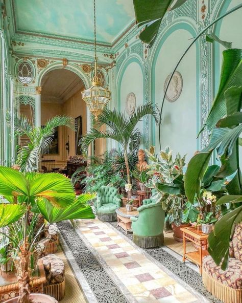 AnOther Magazine (@anothermagazine) • Instagram photos and videos Victorian Bohemian Decor, Room With Plants, Green Rooms, Paris Hotels, Winter Garden, Dream Home Design, Indoor Garden, Bohemian Decor, Interior Design Inspiration