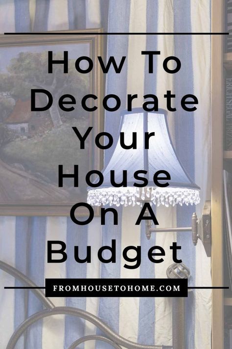 Great decorating tips for updating your home decor without spending a ton of money. Lots of ideas for decorating on a budget that can be used in your living room, bedroom or kitchen. Cost Home Decor, House On A Budget, Deck Makeover, Sewing Room Storage, Budget Interior Design, Interior Decorating Tips, Decorating Ideas On A Budget, Library Decor, How To Make Curtains