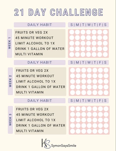 This 21 day challenge is good for fitness beginners or experts and can be modified based on your level. Dont forget to oinclude active recovery days (such as yoga or a neighborhood walk) September Challenge Fitness, 21 Days Fitness Challenge, Walking 45 Minutes A Day, 3 Month Fitness Challenge, 21 Day Health Challenge, 21 Day Transformation Challenge, 21 Day Habit Challenge, 21 Day Challenge Template, 21 Days To Make A Habit