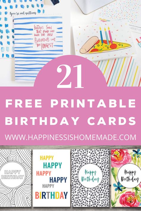 Diy Easy Birthday Cards, Blank Birthday Cards Template, Cricut Birthday Cards Free, Happy Birthday Free Printable, Happy Birthday Teacher, Coloring Birthday Cards, Birthday Card Template Free, Editable Birthday Cards, Free Happy Birthday Cards