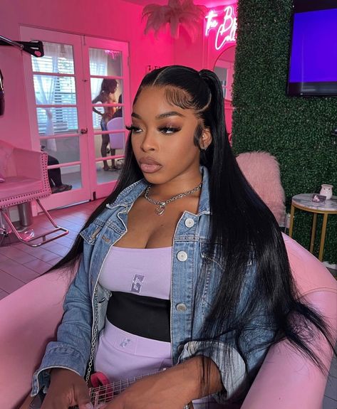 Two Ponytail Frontal Hairstyles, Dream Hairstyles, Wigs Styles, Baddie Hair, Lace Wigs Styles, Black Hairstyles With Weave, Pig Tails, Frontal Wig Hairstyles, Lace Fronts