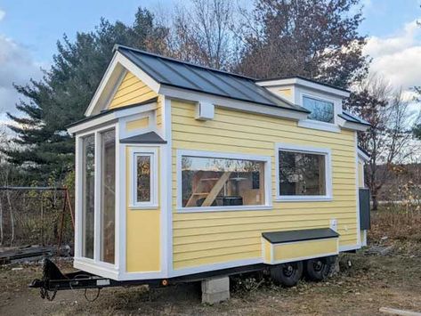 Incredible Tiny Homes, Tiny House Village, Heart Pine Flooring, Tiny House Builders, Heart Pine, Tiny House Community, Coffee Truck, Pine Floors, Tiny Houses For Sale