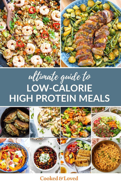 33 Low-Calorie High Protein Meals Macro Friendly Recipes High Protein, 500 Calorie Meals High Protein, Low Cal High Protein Meals, 1000 Calorie Meal Plan, Ozempic Diet, Volume Eating, 400 Calorie Meals, 500 Calorie Meals, High Protein Meals