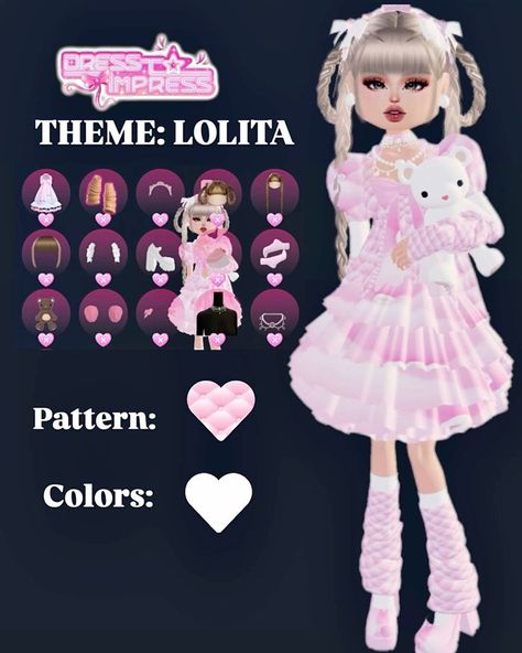 #dresstoimpress #dresstoimpresscode #dress #sims4 #roblox #dti #dresscombo Doll Dress To Impress No Vip, Dti Kawaii Outfit Non Vip, Dti Theme Outfits Non Vip, Lolíta Fashion Dress To Impress Outfits, Dti Outfits Not Vip, Dti Outfits Without Vip, Decor Dti Outfit, Outfit Ideas Dti No Vip, Cute Dti Outfits Non Vip