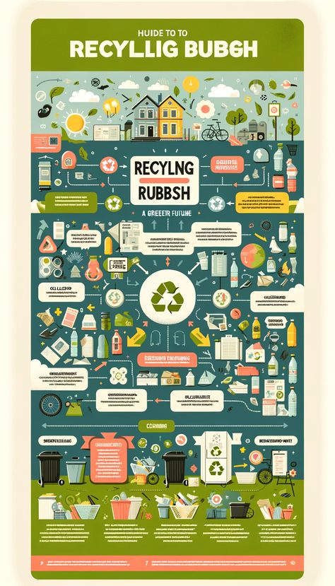 Recycle Infographic, Sustainability Infographic, Rubbish Removal, Recycle Symbol, Waste Management, Sustainable Practices, Infographic Design, Nature Inspired, Brisbane