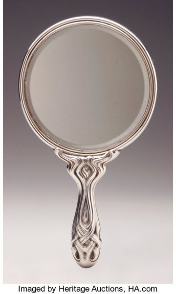 Medspa Design, Silver Hand Mirror, Art Deco Vanity, Vanity Accessories, Providence Ri, Vanity Case, Hand Mirror, Decorative Art, Mirror Mirror