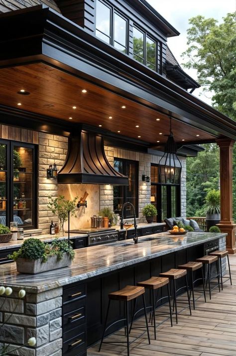 Future Home Must Haves, Barndo Outdoor Kitchen, Home Courtyard Design, Side Yard Kitchen, Outdoor Ideas Backyard, Outdoor Patio Decorating Ideas, Bar Inspiration, Dream Life House, Backyard Remodel