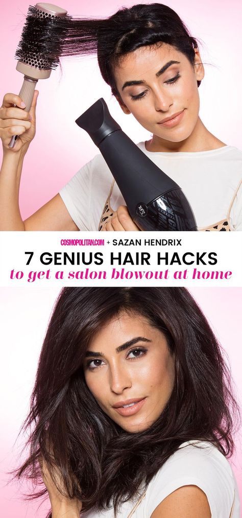 Blowout Hairstyle - How to Do a Blowout Video Blow Dry Hair For Volume, Blow Dry Hair Straight, Blowout At Home, Sazan Hendrix, Blowout Hair Tutorial, Beach Waves Hair Tutorial, Salon Blowout, Beach Wave Hair, Blow Dry Hair