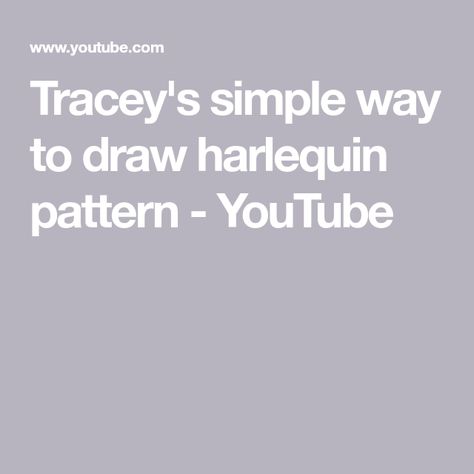 Tracey's simple way to draw harlequin pattern - YouTube Mackenzie Childs Diy, Whimsical Painted Furniture, Harlequin Pattern, Fool Proof, Dixie Belle Paint, Mackenzie Childs, How To Paint, Painting Projects, Painting Tutorial