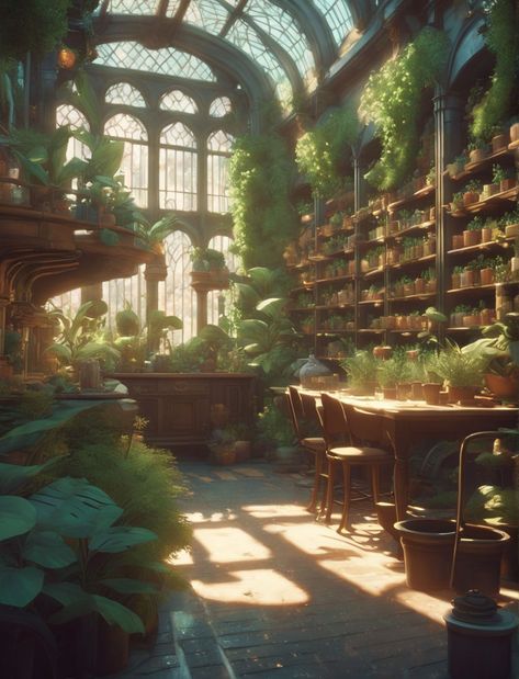 Herbology from harry potter by Erin Harrington - Playground Harry Potter Herbology Aesthetic, Hogwarts Herbology Aesthetic, Herbology Greenhouse, Herbology Harry Potter, Herbology Aesthetic, Magical Cafe, Ceres Planet, Ela Classroom Decor, Hufflepuff Girl