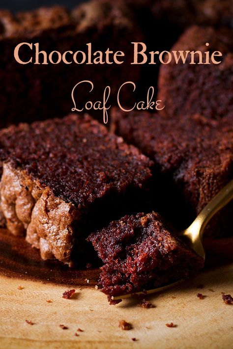 This chocolate loaf cake is a delicious cross between chocolate cake and fudge brownie. This simple cake is soft, tender, and deeply chocolate. #chocolate #cake #brownie #loaf #loafcake #chocolatecake #fudge | ofbatteranddough.com Brownie Loaf, Brownie Cake Recipe, Chocolate Chocolate Cake, Fudgy Cake, Chocolate Loaf, Chocolate Loaf Cake, Chocolate Brownie Cake, Cake Brownie, Loaf Cake Recipes