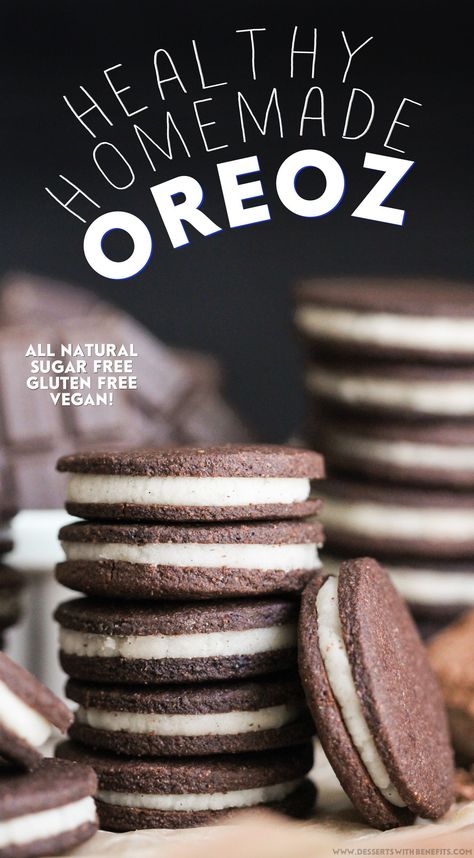 Homemade Oreos Recipe, Vegan Oreos, Weight Watcher Desserts, Homemade Oreos, Coconut Dessert, Overnight Oat, Healthy Vegan Desserts, Brownie Desserts, Oreo Recipes