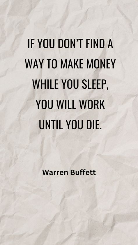 Shift your mindset towards generating passive income streams to achieve financial freedom. Explore investment opportunities, real estate, royalties, or online ventures that generate income even when you're not actively working. By diversifying your income sources and leveraging time, you pave the way for a future where your money works for you, granting you the freedom to live life on your terms. #PassiveIncome #FinancialFreedom #InvestmentStrategies #WealthBuilding #FinancialIndependence Passive Income Real Estate, Income Sources, Financial Quotes, Investment Opportunities, Investment Quotes, Finance Quotes, Generate Income, Passive Income Streams, Wealth Building