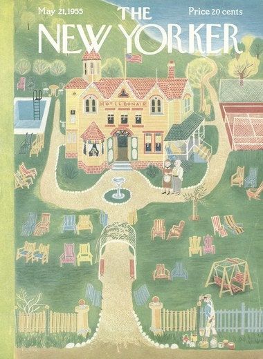 The New Yorker May 21, 1955 Issue | The New Yorker Ilonka Karasz, 1950s Farmhouse, Mary Blair Illustration, The New Yorker Magazine, New Yorker Magazine, New Yorker Covers, Art Pretty, Journal Vintage, Beating Heart