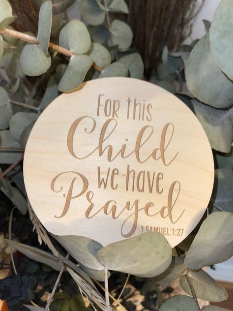 Wooden for This Child We Have Prayed Sign, 1 Samuel 1 27, Baby Announcement, Newborn, Boho Chic Nursery, Baby Shower Gift, Rainbow Baby - Etsy For This Child We Have Prayed Baby Shower Theme, Bible Themed Baby Shower Ideas, Biblical Baby Shower Themes, Christian Themed Baby Shower Ideas, Religious Baby Shower Ideas, Spiritual Baby Shower Ideas, Christian Baby Shower Ideas, Christian Baby Shower Themes, Christian Baby Shower