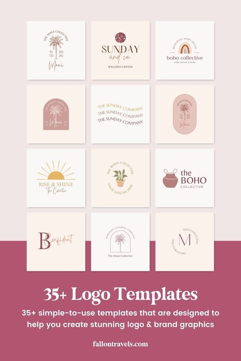 Learn how to create a logo and branding kit for your travel business with Canva. Get started with free templates and design Logo Canvas Ideas, Canva Logo Ideas, Instagram Branding Template, Logo Design Canva, Best Logo Maker, Brand Board Template, Create Logo Design, Canva Logo, Instagram Template Free