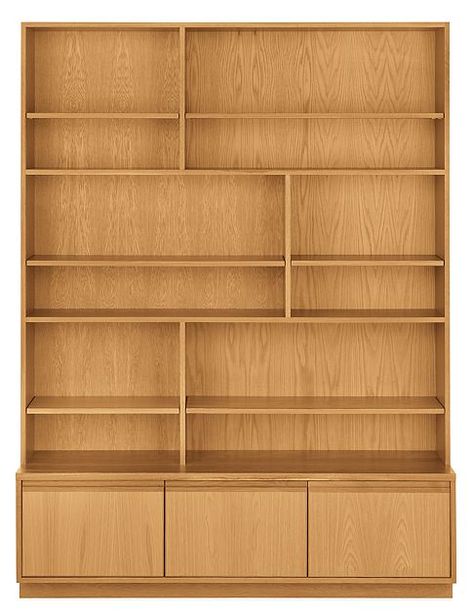 Keaton Modern Bookcases - Modern Bookcases & Shelves - Modern Office Furniture - Room & Board Modern Bookcases, Bookcase White, Bookcase Wall Unit, Veneer Door, Modern Office Furniture, Bookcase Wall, Modern Bookcase, Wood Sample, White Bookcase