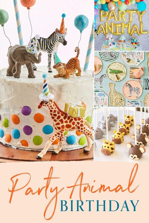 Plan a memorable 1st, 2nd or 3rd birthday party for your party animal. We put together some gender neutral ideas to plan a super fun animal themed party with friends and family. Check out our animal themed invitations, decorations and favor bag ideas. We hope we inspire you to organize a excellent party. Wild Animal Theme Party, Party Animal Printables, Two Year Old Birthday Party Animals, Party Favors Animal Theme, Party Animal Snack Ideas, Animal Crackers Birthday Party, 3rd Birthday Party Animal Theme, Safari Party Animal Birthday Party, Three Year Old Zoo Party