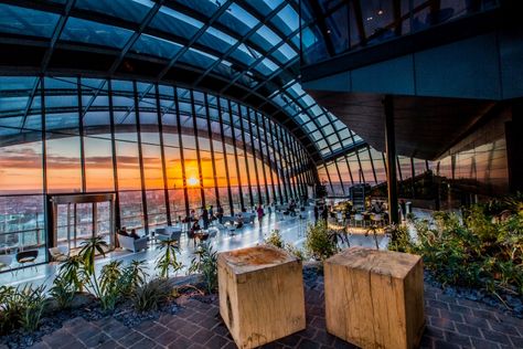 Sky Pod Bar, Darwin Brasserie and Fenchurch Seafood Bar & Grill by o1 Creative, London – UK » Retail Design Blog Sky Garden London, Glass Restaurant, Best Rooftop Bars, London Bars, Sky Garden, Better Homes And Garden, Pergola Plans, Things To Do In London, London Restaurants