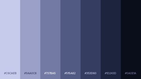 Color Palette For Navy Blue, Dark Blue Palette, Dark Blue Color Palette, Gradient Color Palette, Flat Color Palette, Gradient Color Design, Pantone Colour Palettes, Color Design Inspiration, Hex Color Palette