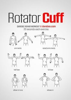 Rotator Cuff Workout. www.bacrac.co.uk/ Rotator Cuff Injury Exercises, Rotator Cuff Strengthening, Rotator Cuff Rehab, Rotator Cuff Pain, Shoulder Rehab Exercises, Rotator Cuff Exercises, Shoulder Pain Exercises, Exercise Images, Workouts Cardio