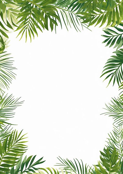 Palm Leaves Background, Leaf Border, Background Template, Wallpaper Photos, Wallpaper Image, Wallpaper Design, Palm Leaf, Background Wallpaper, Wild Animals