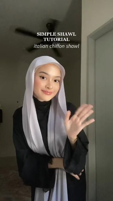 Chiffon Scarf Hijab Tutorial, Chiffon Hijab Style Tutorial, Easy Chiffon Hijab Tutorial, Chiffon Scarf Tutorial Hijab Styles, Shawl Chiffon Tutorial, Sifon Hijab, Chiffon Shawl Hijab Tutorial, Hijab Style Chiffon, Hijab For Square Face Shape