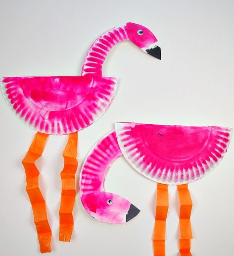 If You Are Looking For Easy Zoo Animals Crafts Preschoolers Will Love, You Are In The Right Place. These Fun Craft Ideas Will Brighten Up Your Child's Day! Zoo Crafts, Zoo Animal Crafts, Flamingo Craft, Paper Plate Crafts For Kids, Animal Crafts For Kids, Bird Crafts, Paper Plate Crafts, Daycare Crafts, Plate Crafts