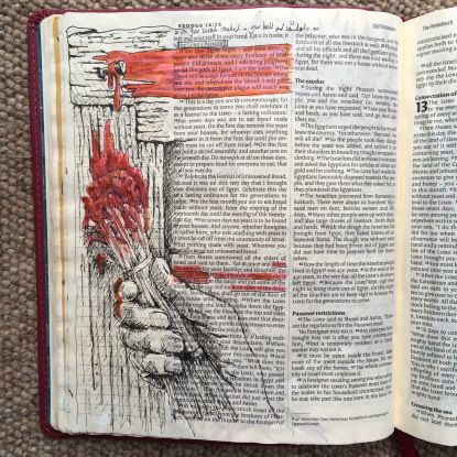 Drawing Easter, Exodus Bible, Exodus 12, Woord Van God, Bible Drawing, Bible Journaling Ideas Drawings, Bible Doodling, Inspire Bible Journaling, Bible Illustrations