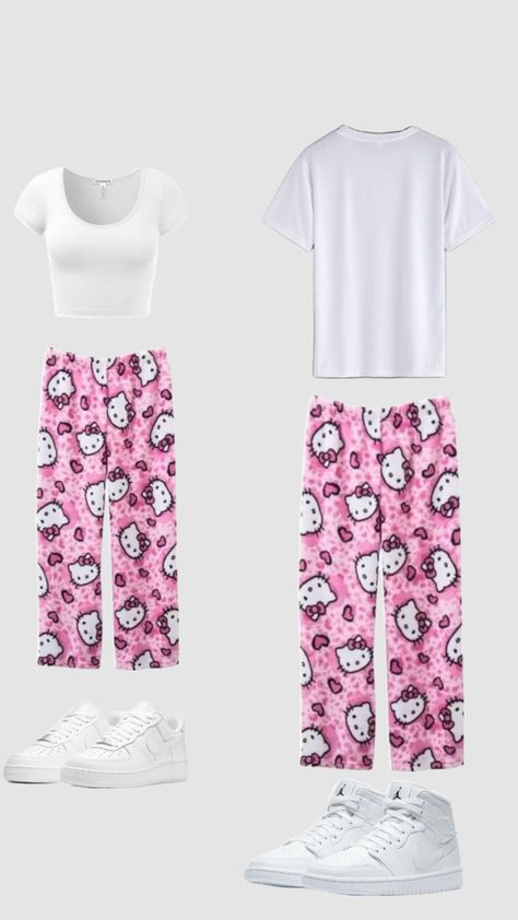 Just imagine✨ #pyjamas #matching #hellokitty #couple #fitinspo #outfitinspo Hello Kitty Gym, Me And Who, Just Imagine, Gym Fit, Hello Kitty, Kitty, Gym, Energy