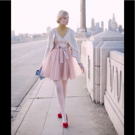 Red skater skirt